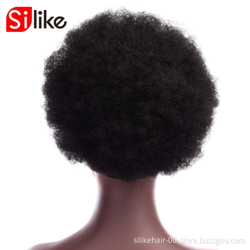 Kinky Curly Synthetic Hair Updo Chignon Bun Hair Piece  Afro Kinky chignon hair pieces bun 8inch Afro Puff Drawstring Ponytail